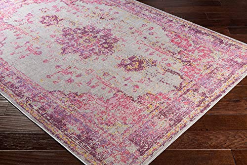 Tapete decorativo tradicional Livabliss 7'10" x 10'3" rosa brillante miniatura 3