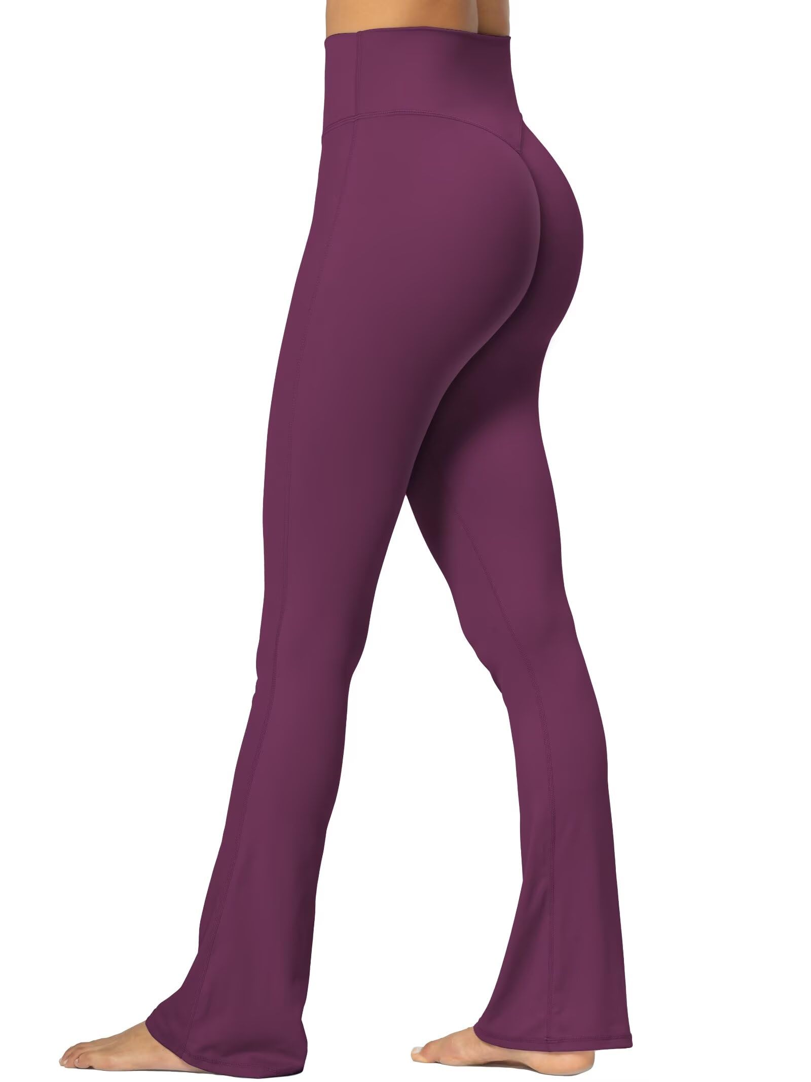 Mini legging évasé sans couture avant Sunzel en rouge cerise chic