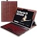 Surface Go Case and Keyboard Combo 10 Inch 2018, PU Leather Case Cover(Compatible with Kickstand) /Detachable 7-Color Backlit Wireless Keyboard, for Microsoft Surface Go 10" 2018, Brown