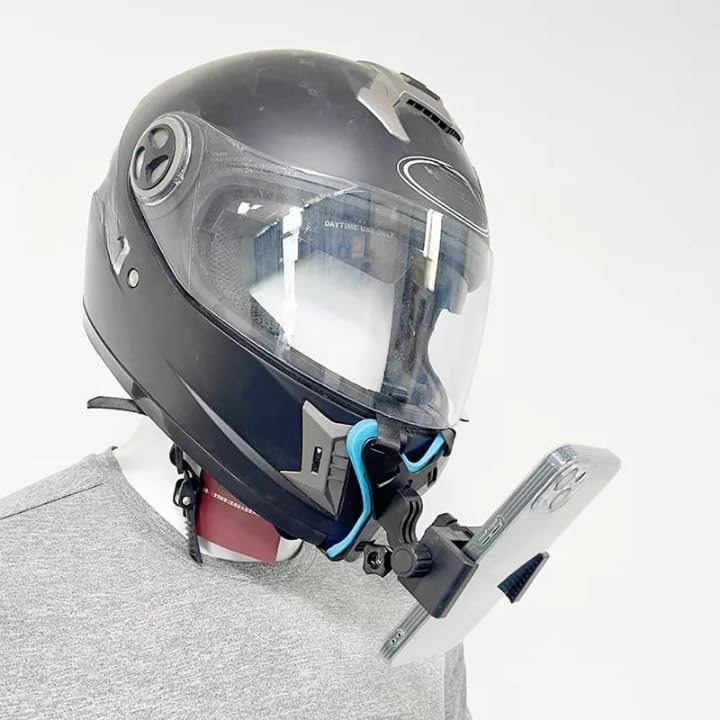 Image of Helmet Chin Mount Compatible with All Smart Phones & Action Cameras (Black 2)
