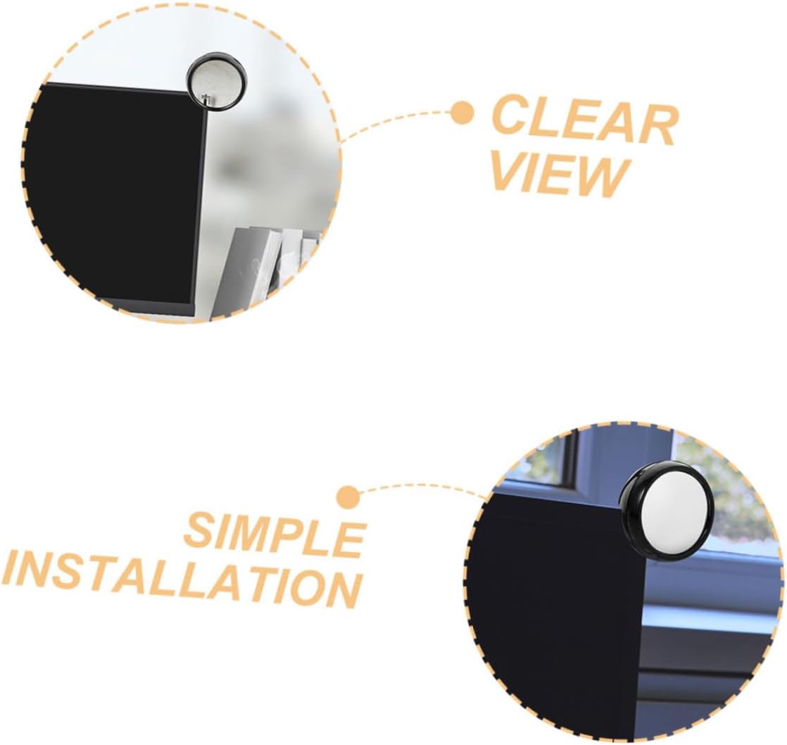 Gadpiparty 4pcs Convex Desk Mirror Office Computer Monitor Rear View Mirror Safety for Cubicle Garage Laptop Clamp