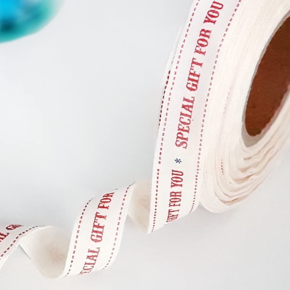 Bimotif Pamuk şerit, hediye, 1.5 cm 5 metre