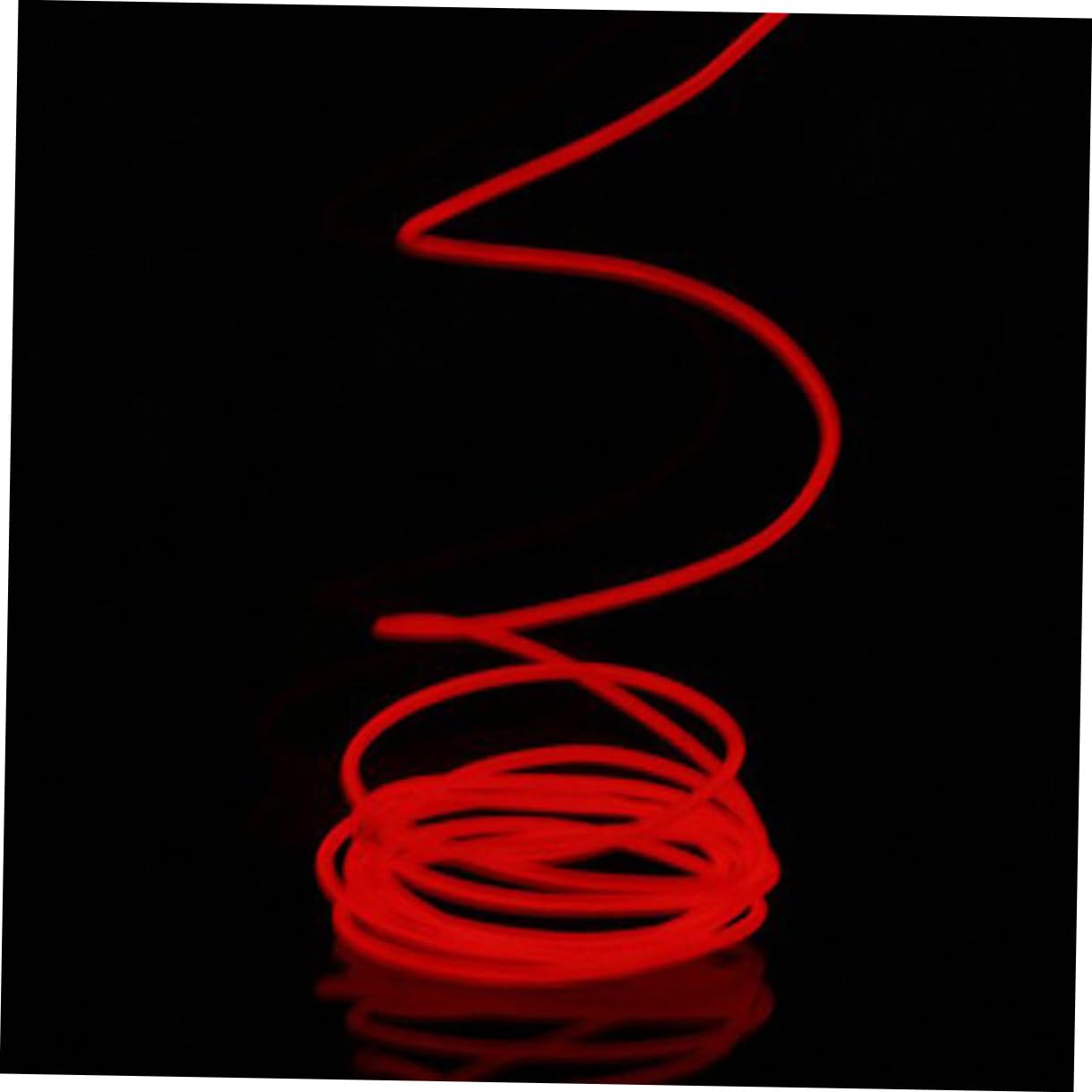 Cabilock Red El Wire Rope Tube Light for Car Interior Decoration Flexible Neon Light Strip Cold Light Car Glow Line for Customizing Vehicle Atmosphere