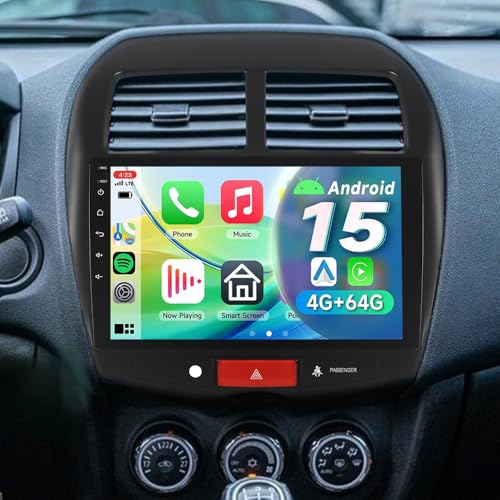 ACAVICA 4+64GB Autoradio Android 15 pour Mitsubishi ASX 1, Peugeot 4008, Citroen 2010-2019, Écran Tactile 9