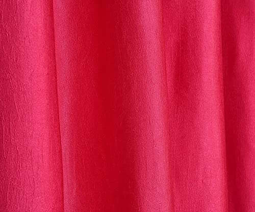 Image of Curtains 9 Feet Long for Living Room - Long Door Curtains Set 1 Pcs Panel, Solid Parda for Home Decor & Office Pink Colour 9 feet (48 x 108 Inch) - 1 Pcs
