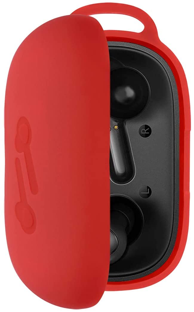 QadirSilicone Case Cover for Anker Soundcore Life P2, Anker P2 Case, Protective Carrying Case Travel Bag, Fit Anker Soundcore Life P2 (Red)