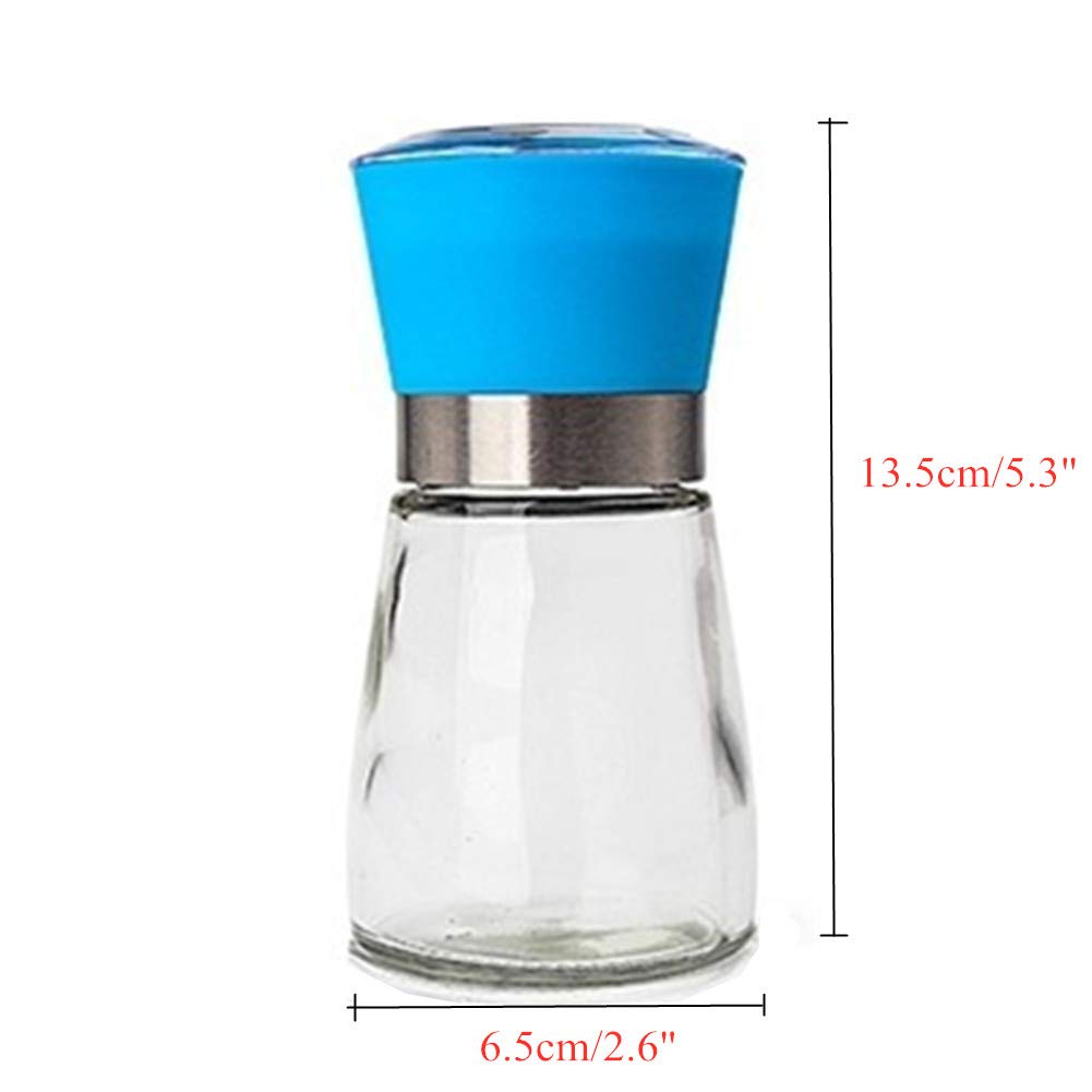 huihuijia Salt and pepper grinder Pepper grinder Salt pepper Salt and pepper Salt grinder mill Salt grinder Cruet sets salt and pepper Salt and pepper shaker 13.5X6.5,blue - Image 2