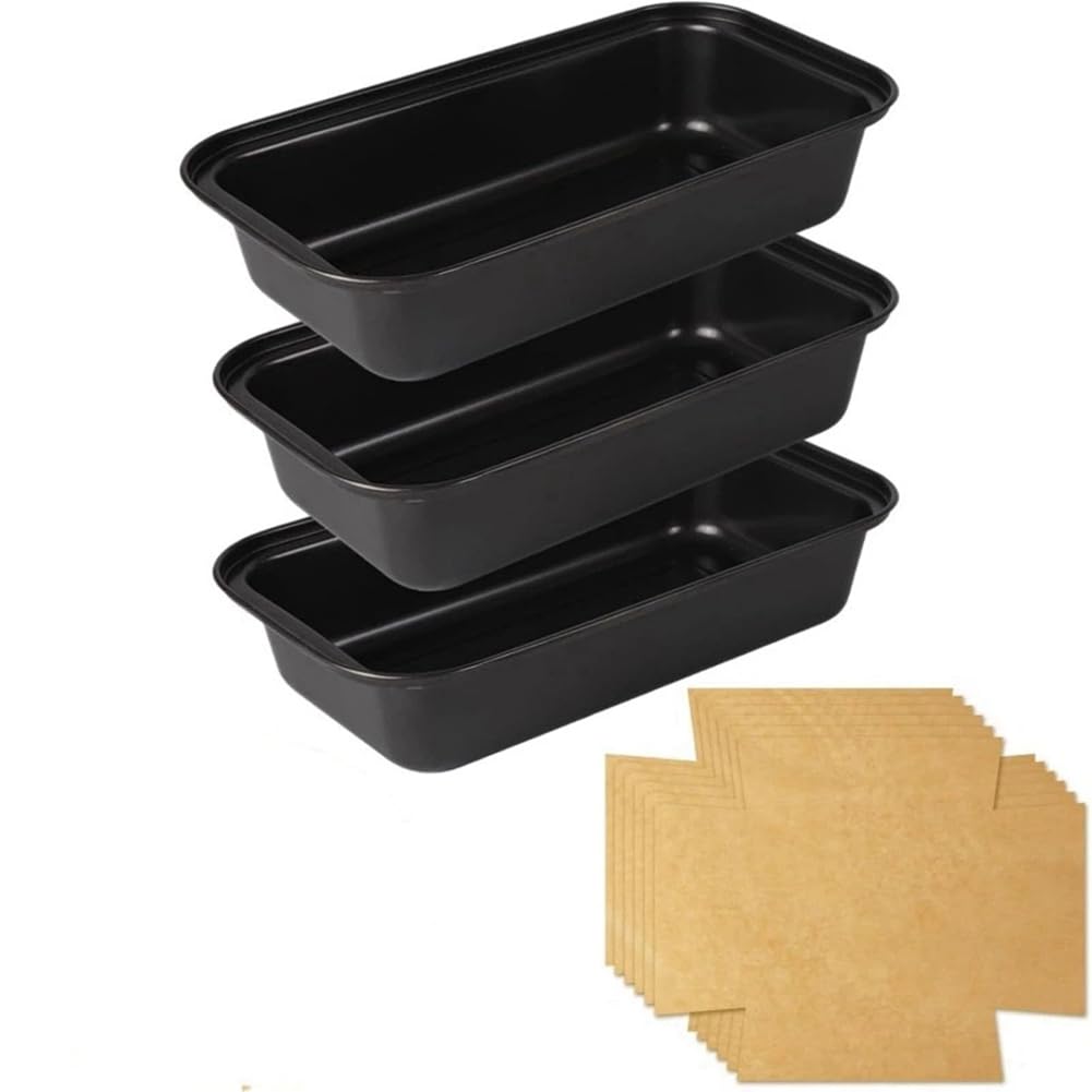 Aundhegrtt Loaf Pan with Liners Set Nonstick Bread Loaf Pan and Loaf Liners for Homemade Bread Cake Sourdough Banana Sandwich Bread