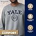 Barnesmith Yale University Bulldogs Crewneck Sweatshirt, Heritage, Charcoal Grey, Large