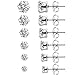 Produktbild MAKFORT 6 Paar Damen Edelstahl Ohrstecker Set 3-8mm Silber