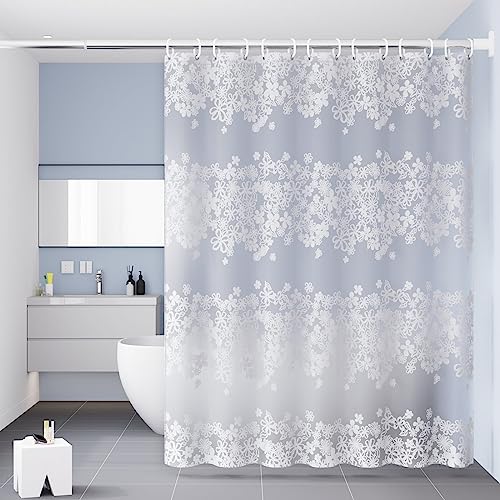 Beydodo 72x72 Shower Curtain Liner Fabric, Peva Shower Curtains for Bathroom Western Decor Shower Curtain Floral Pattern