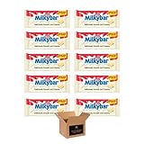 Milkybar White Chocolate Bar 90g | Creamy White Chocolate, Easter Chocolate Gifts, Easter Basket Fillers, Kids Party Treats, Birthday & Christmas Sweet Gift Treats (White Chocolate Bar 90g-Pack 10)