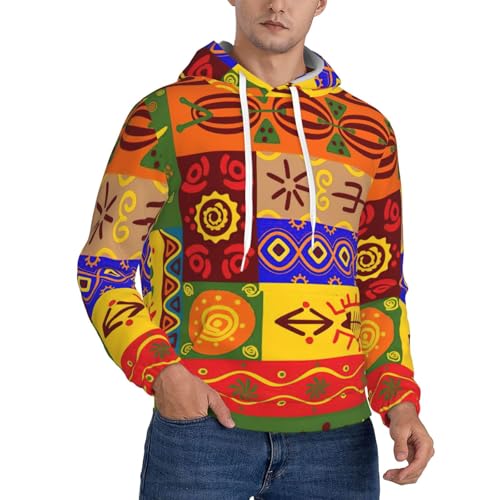Sweat à capuche homme motifs africains pour gym et voyage