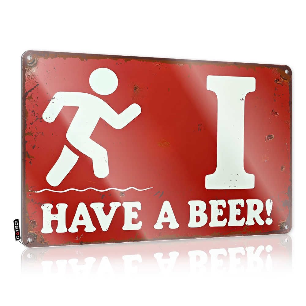 Fzfn Colour Bar Man Cave Decor Decor Vintage Wall Decor | I'm Having A Beer! Old For Tavern Living Room(20X30cm)