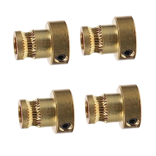 JECOMPRIS 4pcs Printing Feed Wheel Brass Reducer Extruder Feeding Gear Wheel Brass Drive Gear Extrusion for Desktop Prin
