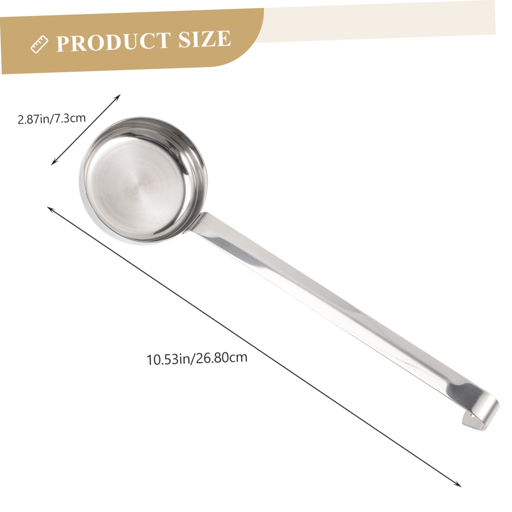 UTHCLO Pizza Sauce Spread Spoon Sauce Serving Spoon Baking Measuring Scoop Kitchen Ladle Long Handle Stainless Steel Material Easy to Use