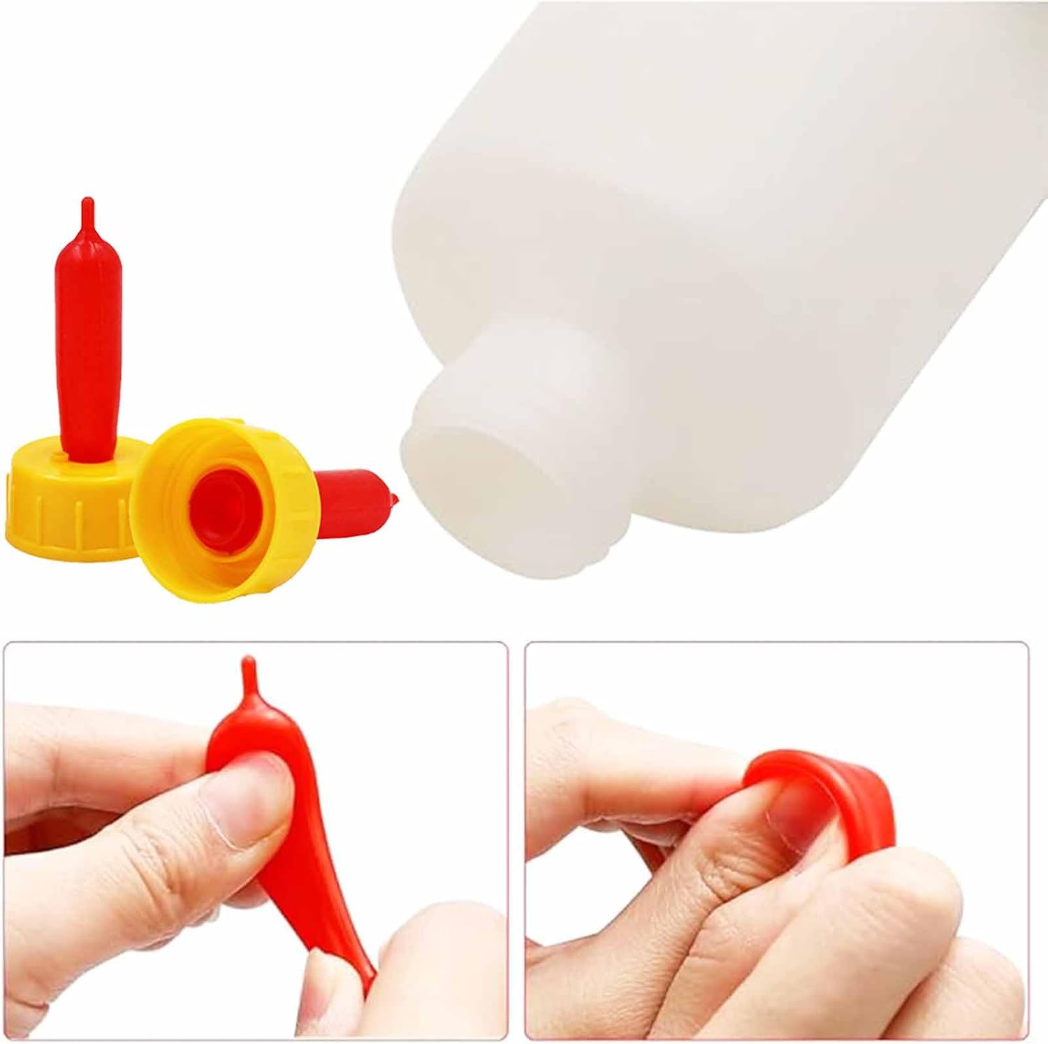 Goat Nursing Bottles Set, 2 Pieces 400 ml Lamb Feeding Bottle Kit 10 Pieces Small Animal Liquid Milk Drink Parts for Feeding Accessories Cow Sheep Puppy Pig Goat Supplies image 3