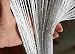 Eyotool 1x2 M Door String Curtain Rare Flat Silver Ribbon Thread Fringe Window Panel Room Divider Cute Strip Tassel for Wedding Coffee House Restaurant Parts, White