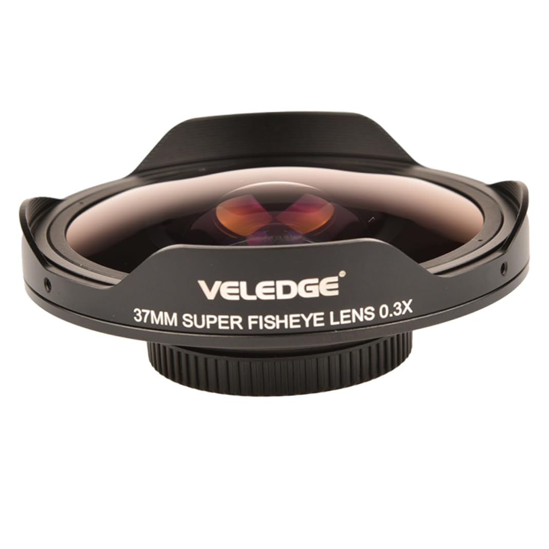 Adaptateur d'objectif Fisheye 37 mm 0, 3X HD Ultra Grand Angle, Anneau Adaptateur pour Appareil Photo, Accessoires pour Photographie de Paysage, Voyage, Gros Plan, Capture de scène Large