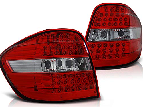 LED Rear Lights Compatible with Mercedes-Benz M-Class W164 2005 2006 2007 2008 RS-872 1 Pair Driver And Passenger Side Complete Set Tail Light Assembly Tail Lamp Red White