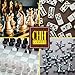 Avant-Garde Black Frosted Glass Chess Set with Mirror Board