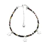 Kanika Creations 925 Sterling Silver Multi Tourmaline Bracelet – Adjustable Beaded Gemstone Jewelry for Women, Minimalist Statement Bracelet For Her