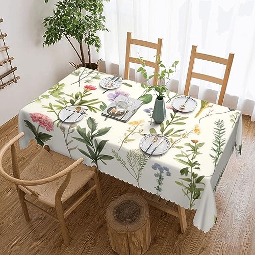 Nappe imperméable aquarelle rectangulaire lavable intérieur extérieur 137x183