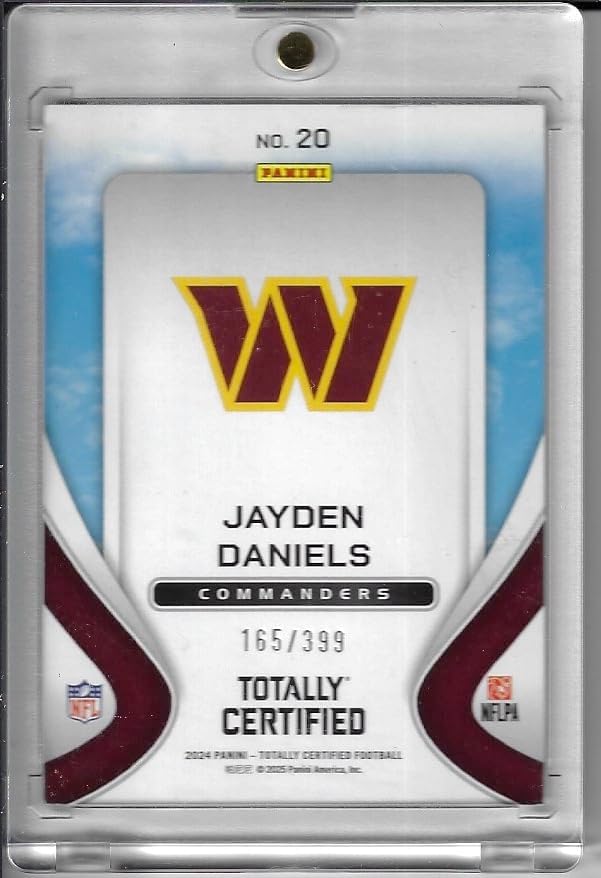 Jayden Daniels Serial Numbered #165/399 Mirror Blue Franchise Foundations Rookie Card Collectible Football Card - 2024 Topps Totallyt Certified Football Card #20 (Commanders) Ships in One Touch