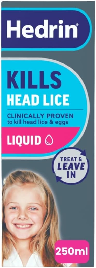 Hedrin Treat & Go Leave-In Lotion, Fast, No Fuss Lice & Nit Treatment, Kills Head Lice & Eggs, Clinically Tested, Suitable for Adults & Children, 1 x 250ml (10 x 25ml Treatments)