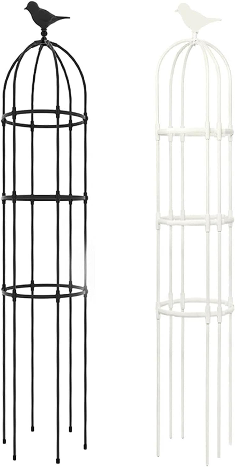 Garten Obelisk 180cm - Rankgitter Für Kletterpflanzen Aus Metall