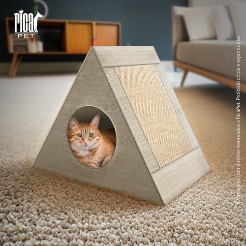 Casinha Toca Para Gato Cor Bege