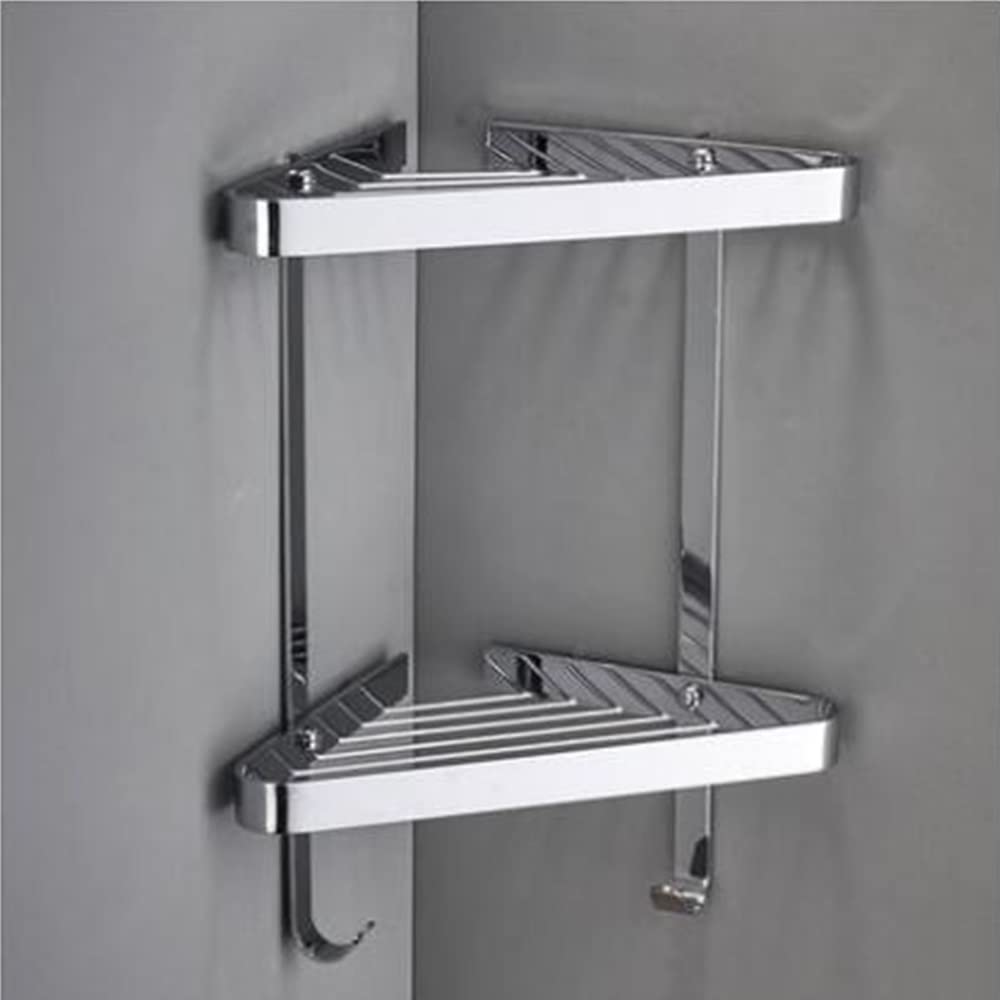 Corner Shower Caddy Solid Brass Wall Mounted Gold Bathroom Corner Shelf Bathroom Shower Shelf Soap Holder Bathroom Accessories