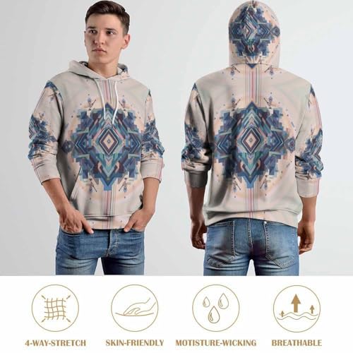 Sweatshirt imprimé 3D avec poches pull à capuche Harajuku
