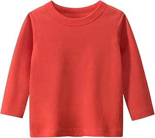 1-9T Kids Toddler Girls Boys Long Sleeve Basic T Shirt...