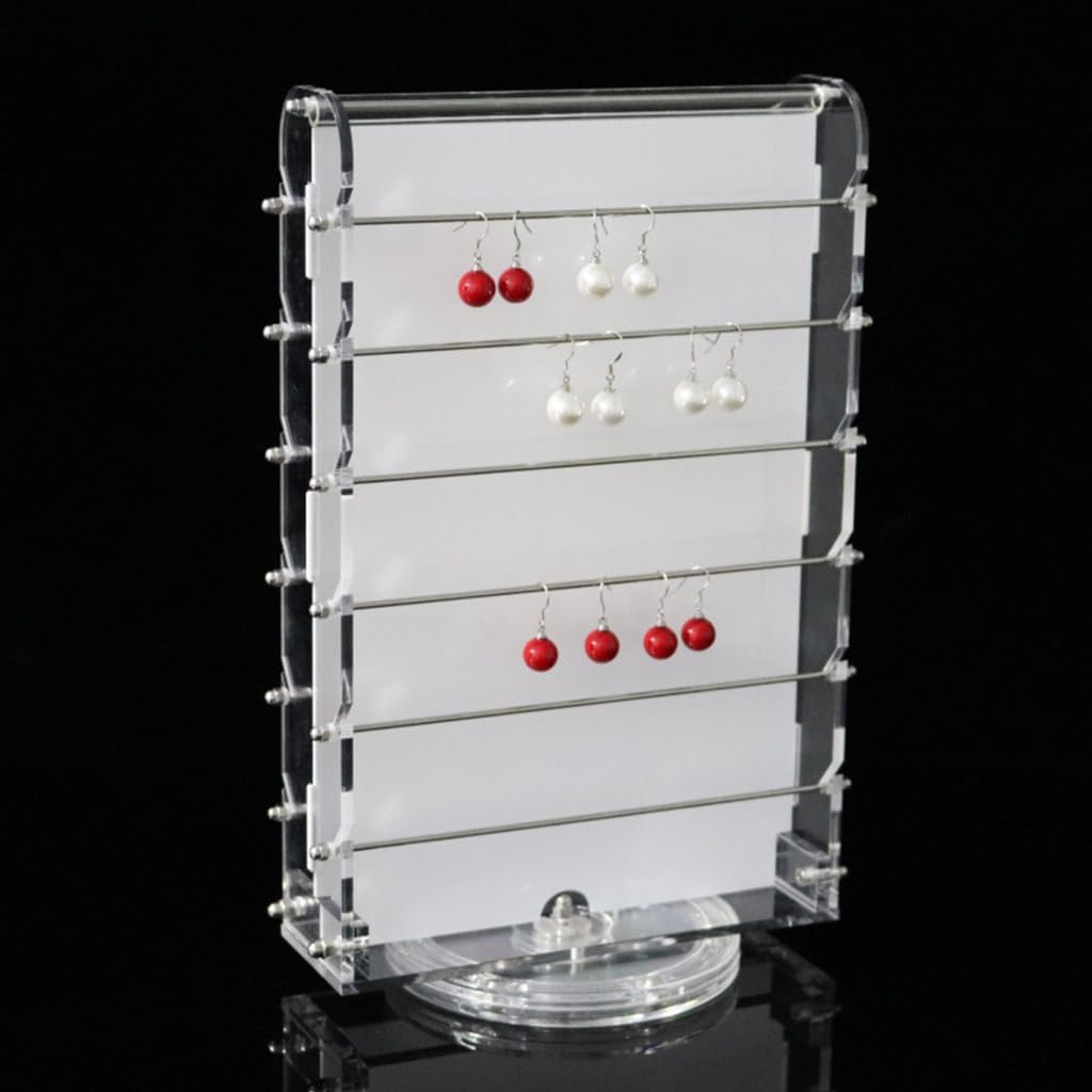 Practical Bead Display Holder Acrylics Jewelry Display Stand Double Sided Rotating Bead Rack for Retail and Exhibition