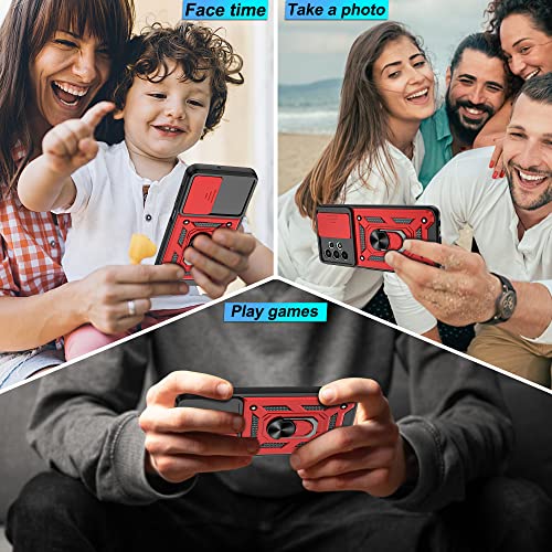 ATUMP for Samsung Galaxy A23 5G/4G Case with HD Screen Protector, Heavy Duty Shockproof Protective Case with Magnetic Car Mount Ring Stand [Military Grade] Protective Case, Red by ATUMP - Used condition - Image 8