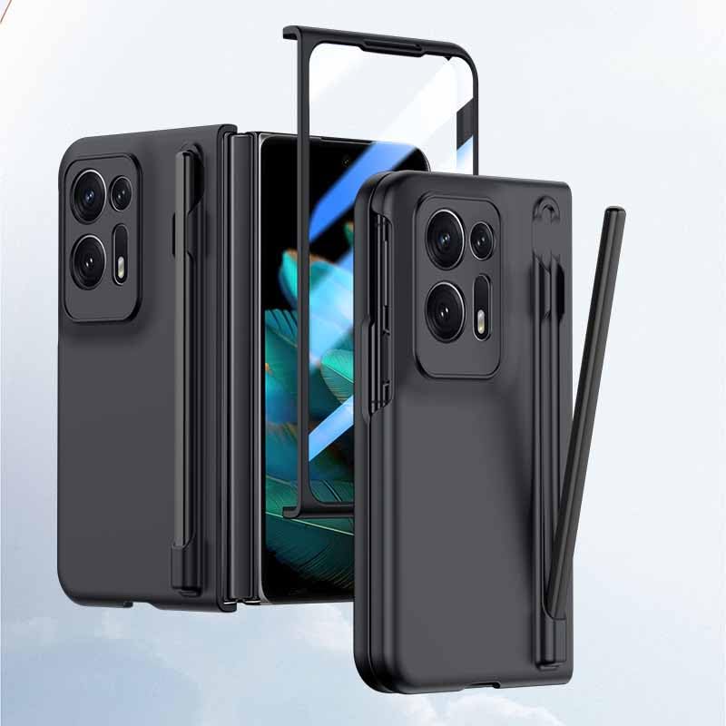 Coque Oppo Find N2 noire avec fente stylet pour rester productif au bureau et en déplacement