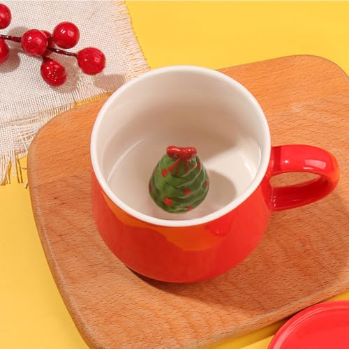 Tazza Natalizie Regalo Natale Donna Mamma Uomo Tazze Divertente Colazione Regali Adolescenti Amiche Colleghe Papà Fratello Coppia Fidanzata Moglie Bambini 3D Tazzina Caffè Con 50 Adesivi Natalizi