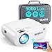 Proyector WiFi Bluetooth, WiMiUS 6000 Lúmenes Proyector Portátil Soporta Full HD 1080P Zoom 75% Mini Proyector WiFi Proyector, 250” Proyector Cine Casa para iOS/Android/TV Stick/PS4/PC HDMI AV VGA USB