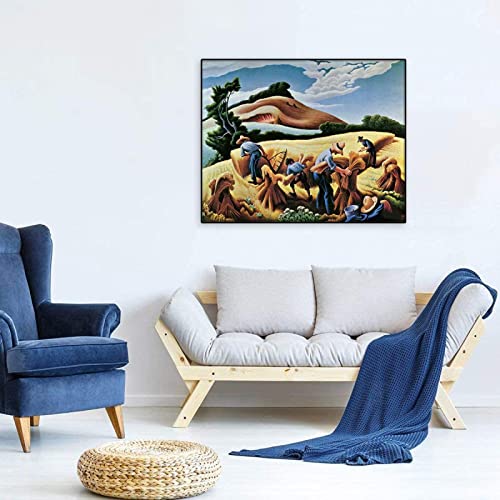Impression sur toile Thomas Hart Benton de qualité musée avec cadre - 4