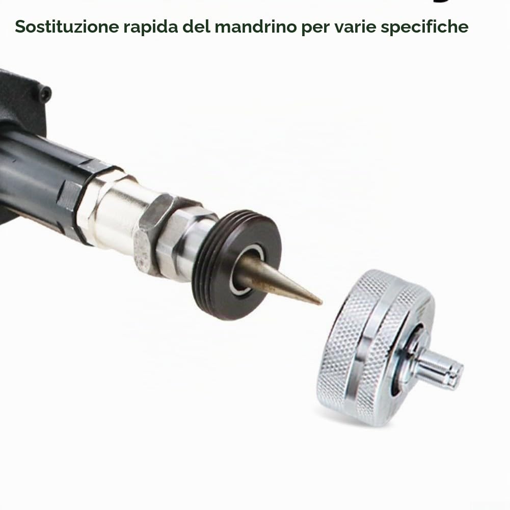 Espansore per tubi, strumento idraulico pneumatico da 1/4-7/8 di pollice con mandrino a cambio rapido e teste ad alta resistenza per tubi in rame aria condizionata refrigerazione (7/8")