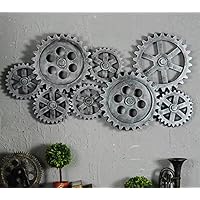 4 Pcs Ingranaggi Steampunk Arredamento Parete Legno