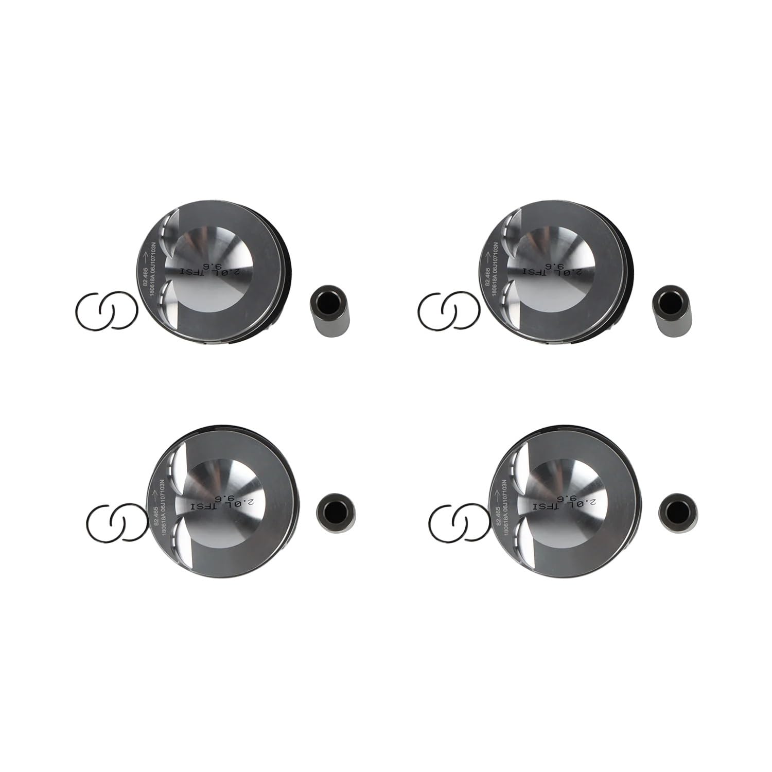 4 szt. Zestaw zespołu tłoka OE 06J107065AS Pasuje do TT A3 A4 Q5 2.0L Zestaw cylindra Zestaw big bore do motocykla