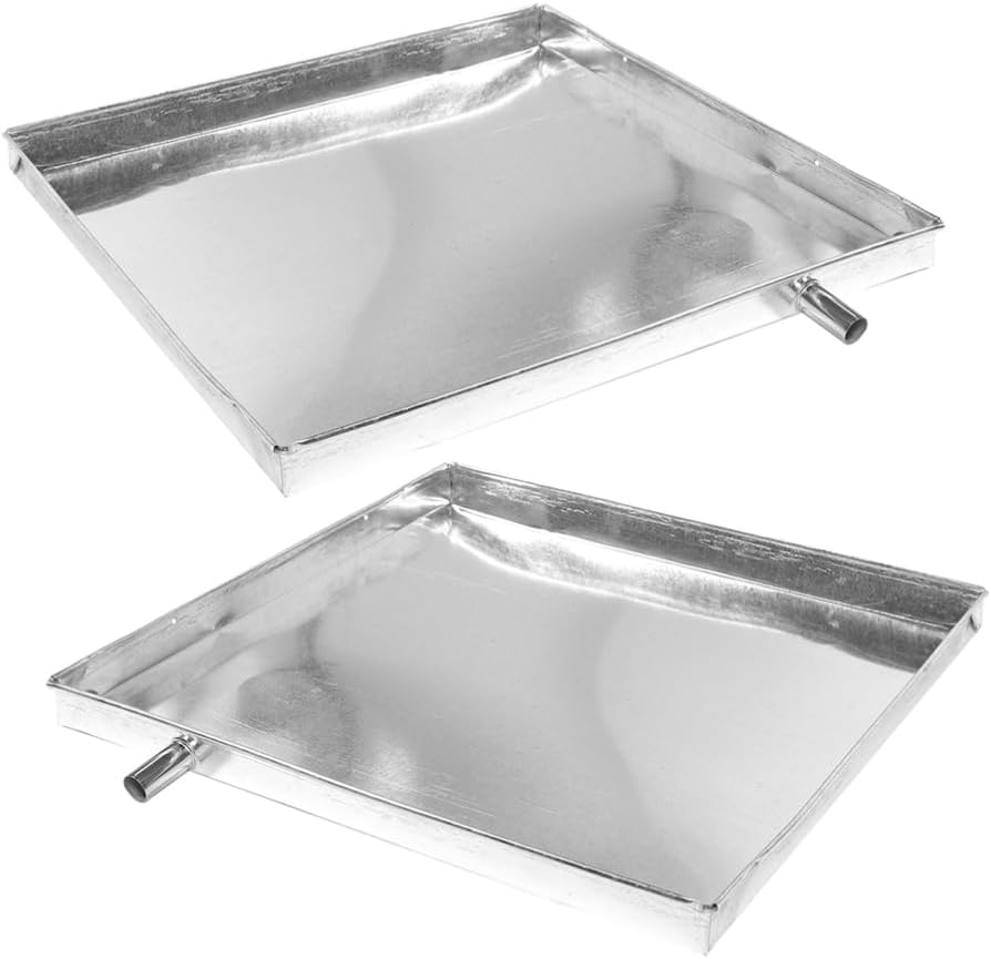 Homoyoyo 2pcs Reusable Drain Tray Square Water Drip Pan for Air Conditioner Units Convenient Water Collection Sturdy Design Prevents Leaks for Use