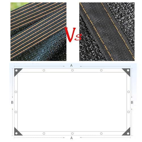Filet d'ombrage 6 x 9 m en maille durable avec œillets pour jardin et serre - 6