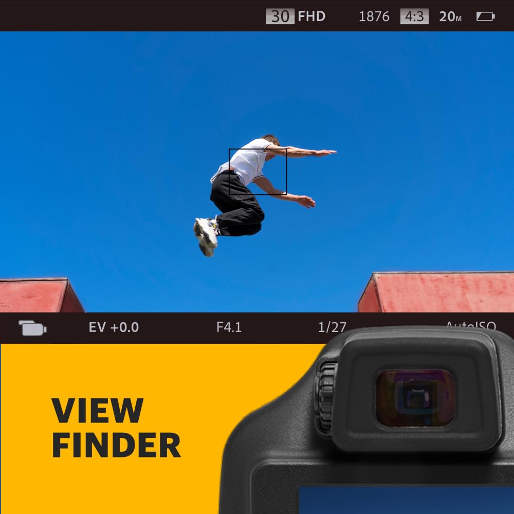 Kodak PIXPRO AZ653 - Appareil Photo Numérique Bridge 20MP, Zoom Optique 65X, Grand Angle 24mm, Vidéo Full HD 1080p, Viseur Électronique et Wi-FI - Noir