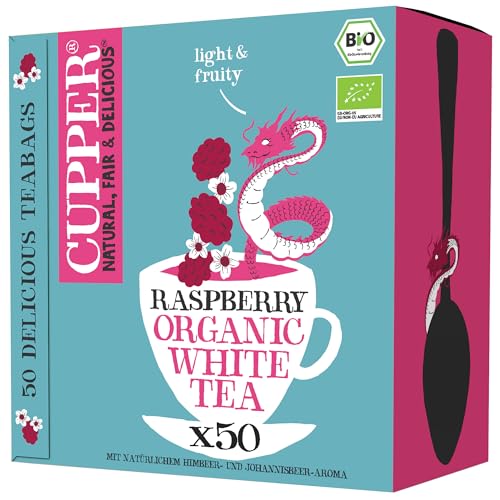 Cupper Bio Weißer Tee White Tea & Raspberry | 50 Teebeutel Big Pack