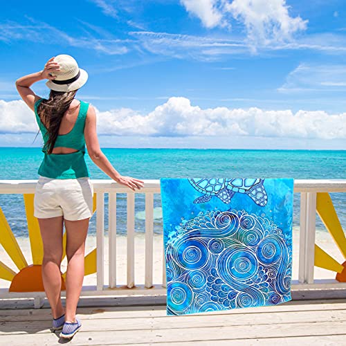 Elite Trend Microfiber Beach Towel for Adults with Bag - Extra Large 78x35 inch Lightweight Sand Free Quick Dry Towel for Travel, Swimming, Yoga, Camping (Sea Turtle) - Image 6