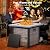 ONUUNPY Propane Fire Pit Table 28inch - 50,000 BTU Outdoor Gas Fire Pit with Lid & Glass Rocks - Perfect for Patio, Deck, Backyard?CSA Certified Fire Table ?OceanVein Tabletop?
