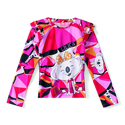 Conjunto Beachwear Lilica Ripilica meninas, Rosa, 8